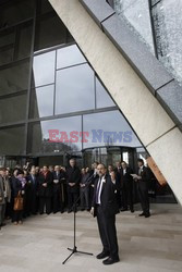 Uroczyste zawieszenie mezuzy w Muzeum Historii Żydów Polskich