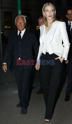 Cate Blanchett with Giorgio Armani at the presentation of the new perfume Armani