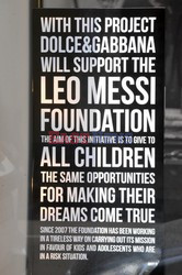 Dolce and Gabbana sell t-shirts for the Lionel Messi Foundation