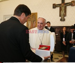 Vatican Pope Francis meets Hungary's President Janos Ader during a private audience