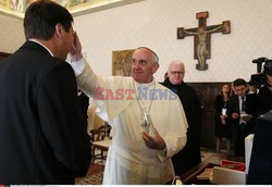 Vatican Pope Francis meets Hungary's President Janos Ader during a private audience