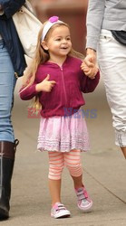 Sarah Jessica Parker walks with twins Marion and Tabitha to school in New York City