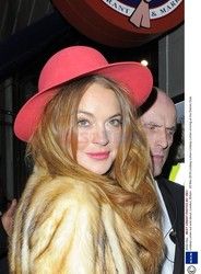 Lindsay Lohan w futrze