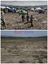 Pozostałości po obozie dla uchodźców w Idomeni