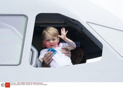 Książęta Cambridge z synem wizytują Royal International Air