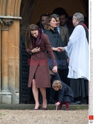 Brytyjska rodzina królewska w drodze do kościoła