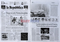 Polska i zagraniczna prasa o katastrofie