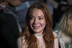 Lindsay Lohan na pokazie mody w Madrycie