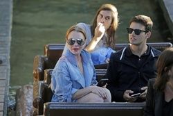 Lindsay Lohan na pokazie mody w Madrycie
