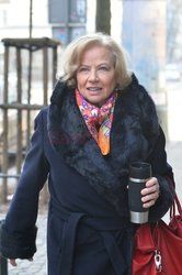 Bożena Dykiel  przed studiem TVN