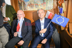 Spotkanie Roberta Biedronia i Fransa Timmermansa