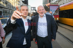 Spotkanie Roberta Biedronia i Fransa Timmermansa