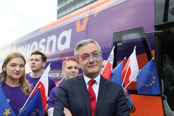 Spotkanie Roberta Biedronia i Fransa Timmermansa