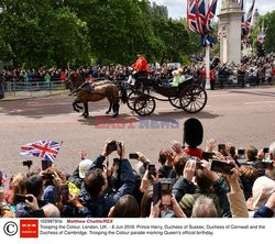 Brytyjska rodzina królewska podczas święta Trooping the Colour