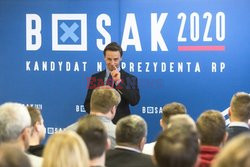 Kandydat na prezydenta Krzysztof Bosak w Łomży