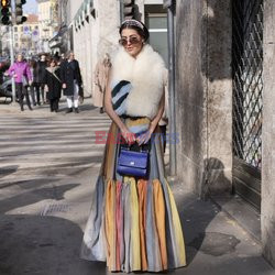 Street fashion na tygodniu mody w Mediolanie - zima 2020/21