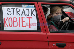 Samochodowy protest Strajku Kobiet