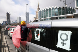 Samochodowy protest Strajku Kobiet