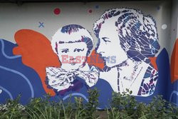 Mural Wandy Lurie - warszawskiej Niobe