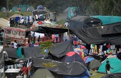 Obóz indian kolumbijskich w Bogocie