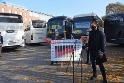 Protest pracowników branży autokarowej