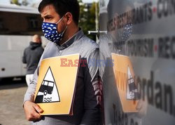 Protest pracowników branży autokarowej