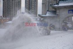 Chińskie miasto Jilin przysypane śniegiem