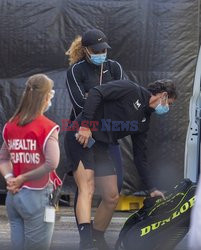 Serena i Venus Williams w drodze na trening
