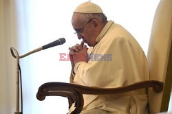 Papież Franciszek podczas cotygodniowej audiencji online