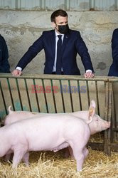 Emmanuel Macron z wizytą w Burgundii