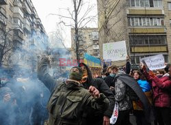 Gwałtowne protesty przed kancelaria prezydenta Ukrainy