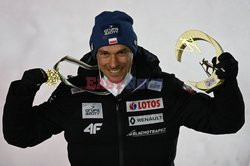Piotr Żyła odebrał trofeum za mistrzostwo świata