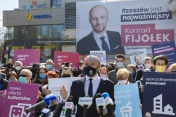 Konferencja prasowa Konrada Fijołka kandydata na Prezydenta Miasta Rzeszowa
