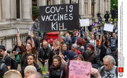 Protesty przeciwników lockdownu i szczepień w Europie