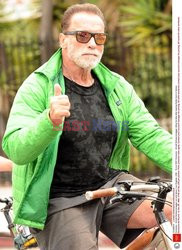 Arnold Schwarzenegger na rowerze