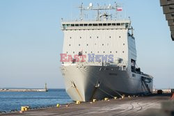 Brytyjski okręt desantowy RFA Mounts Bay w Gdyni
