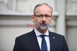 Briefing prasowy ministra zdrowia Adama Niedzielskiego w Lublinie