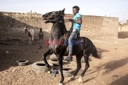 Tradycyjne wyścigi konne w Burkina Faso - AFP