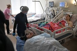 Wojna w Ukrainie - ranni żołnierze w szpitalach