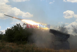 Wojna w Ukrainie - wyrzutnie rakiet Grad BM-21