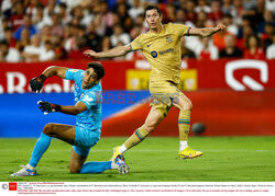 Gol Lewandowskiego podczas meczu FC Barcelona - Sevilla