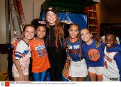 Lindsay Lohan na meczu koszykówki