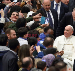 Papież Franciszek przyjął uchodźców na audiencji