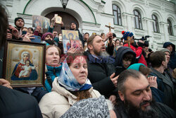 Protest cerkwi patriarchatu moskowskiego w Kijowie