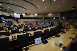 Sala posiedzeń w Parlamencie Europejskim im. Witolda Pileckiego