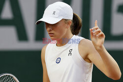 Iga Świątek w meczu o ćwierćfinał Roland Garros