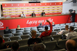 Konferencje prasowe i trening przed meczem Polska - Niemcy