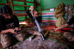 Partyzanci w Mjanmie - AFP