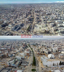Zdjęcia wykonane po trzęsieniu ziemi w Turcji i teraz