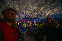 Zwiedzanie kopalni marmuru niedaleko Eide w Norwegii